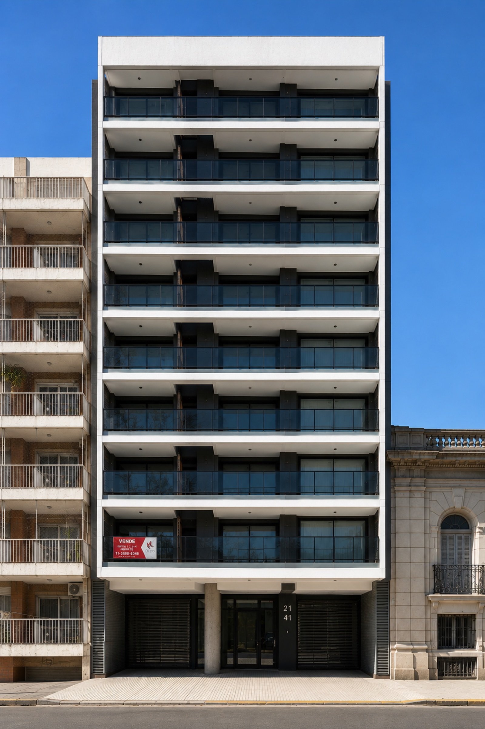 Fachada exterior del edificio Armenia 2141 en Palermo