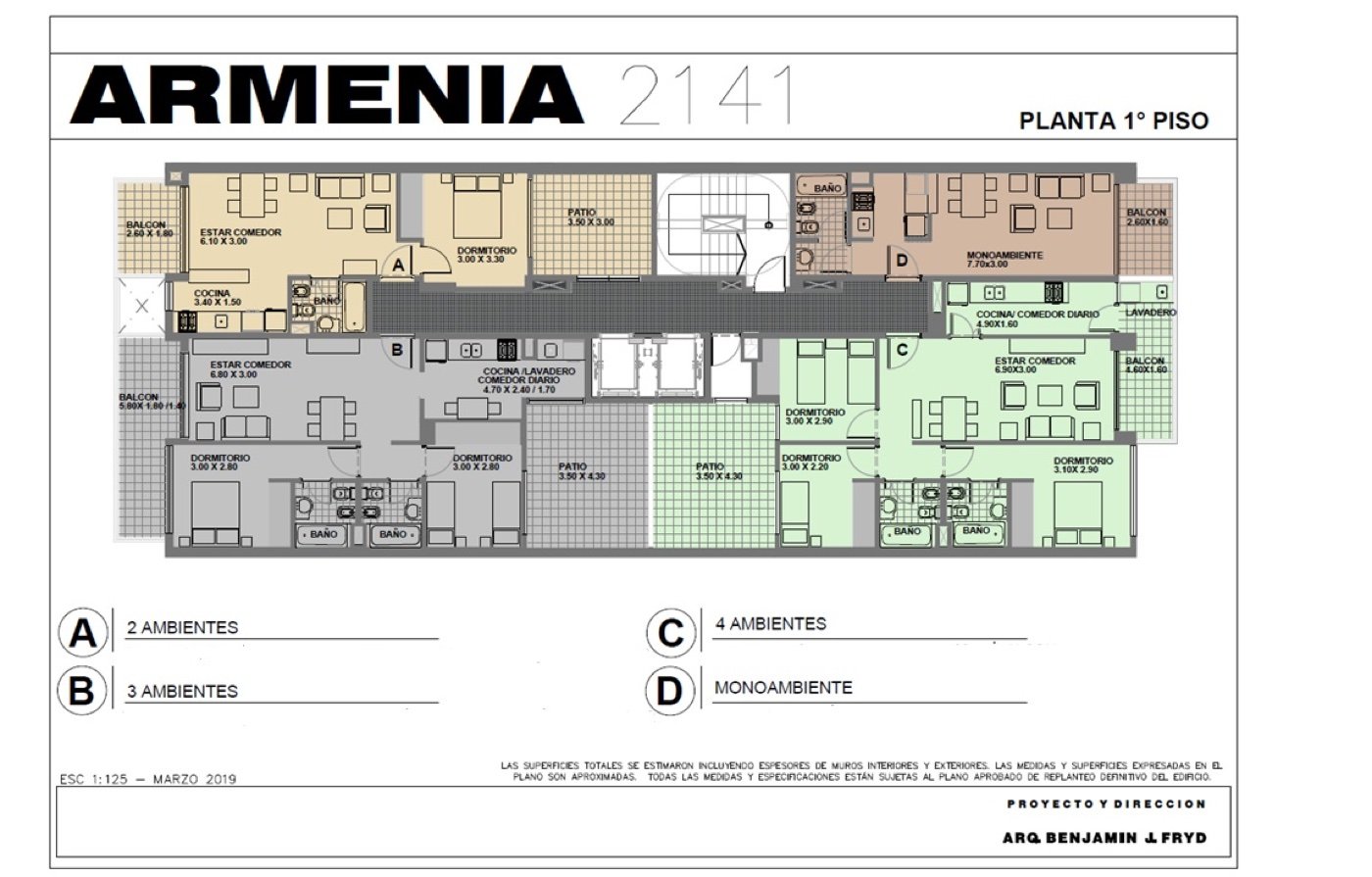 Planta 1° Piso de Armenia 2141