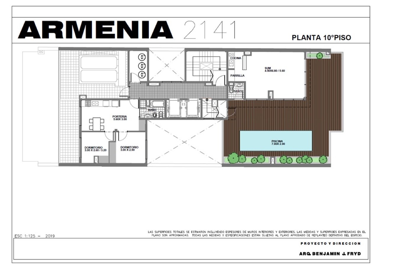 Planta 10° — Amenities de Armenia 2141