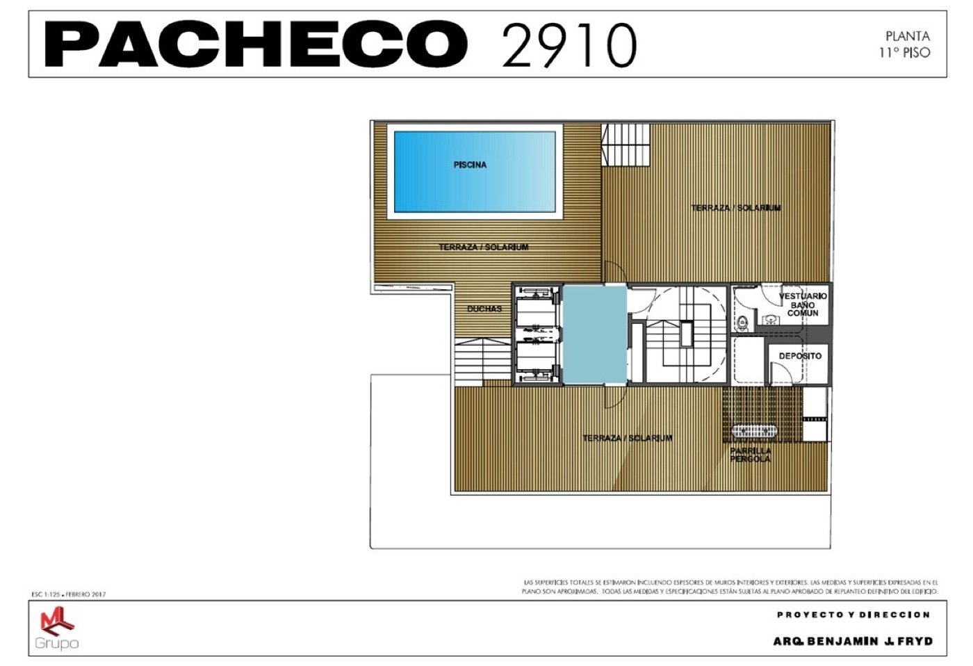 Planta 11° — Amenities de Pacheco 2910