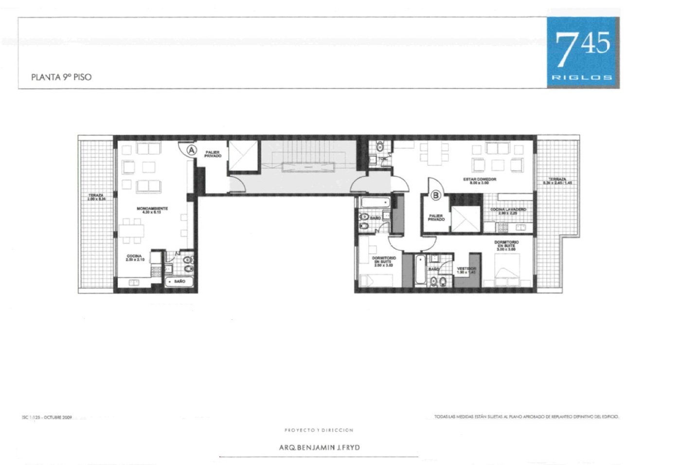 Planta 9° Piso de Riglos 745